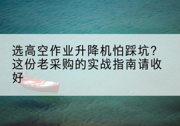 玉林高空作业升降机厂家推荐-选高空作业升降机怕踩坑？这份老采购的实战指南请收好